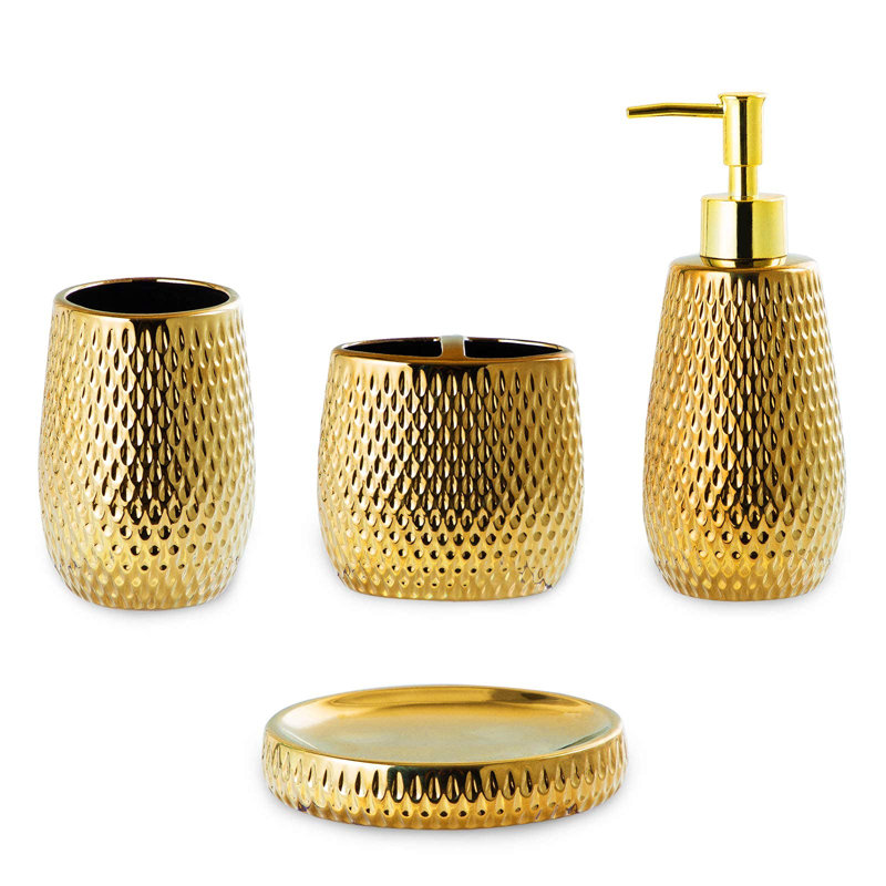 Ceramic / Porcelain Bathroom Accessory, A-Gold