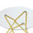 35.4" Tempered Glass Dining Table For 1-4 People, Space-Saving Small Kitchen Table With Sturdy Metal Legs, Suitable For Dining Room & Living Room (Gold)