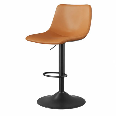 Ensemble de 2 chaises de bar en cuir réglables en cuir pour l'extérieur
