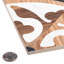 Istanelle Marmara Brown 8-in. Encaustic Patterned Matte Porcelain Wall & Floor Tile