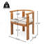 Ensemble de 2 fauteuils club en bois avec coussin moelleux et pieds robustes