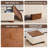 23.2" W Upholstered Square Storage Ottoman with Wooden Tray-2145035032-2136466420