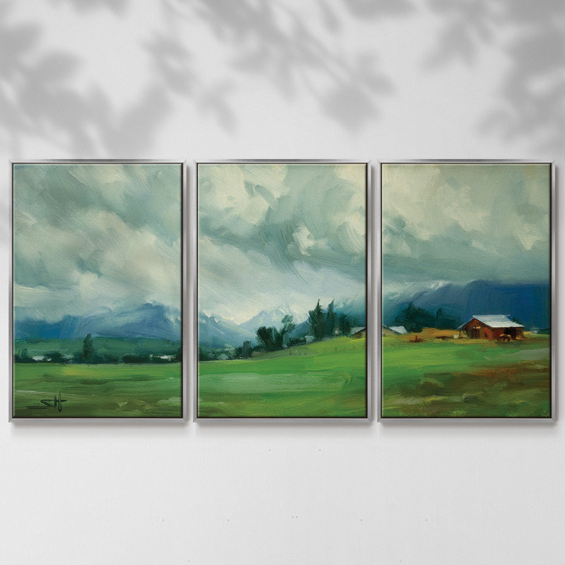 Wallowa Valley, 3 pièces, H 36 po x l 75 po x P 2 po, Argent