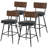 26" Mid-Century Modern Swivel Faux Leather Upholstered Wood Counter & Bar Stool-1249210743