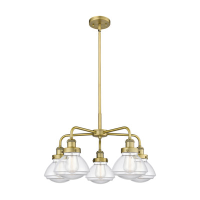 Almarosa 5 - Light Glass Dimmable Bell Chandelier