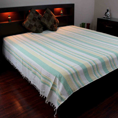 100% Cotton Striped Flat Sheet