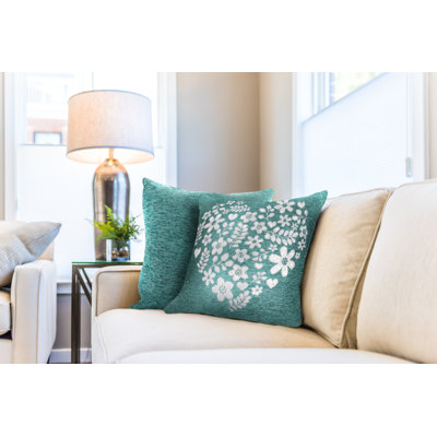 Colette Floral Square Throw Pillow Cover