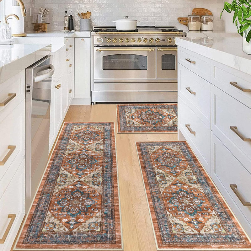 Ensemble 3 pièces de tapis de cuisine Farmhouse