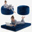 Fauteuil à billes convertible 4 en 1 pour adultes - Canapé surdimensionné en flanelle avec mousse à mémoire de forme et housse amovible, grand canapé confortable-2102996923