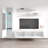 Viroqua 85" Modern Floating Wall Mounted Entertainment Center with 16-Color LED Lighting, High Gloss Finish-1649731981