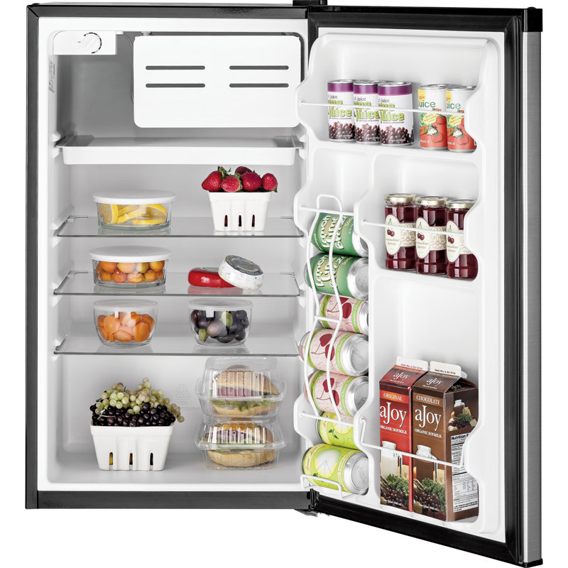 4.4 cu. ft. Freestanding Mini Fridge with Freezer, Steel
