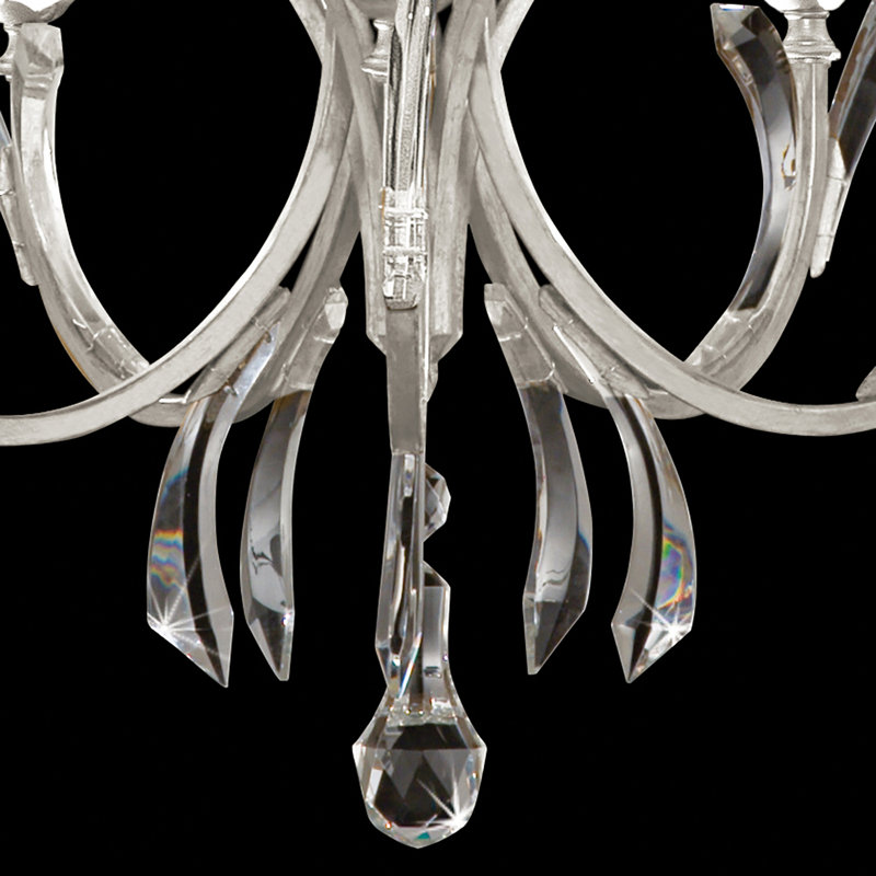 Lustre rond biseauté 36 po, Feuille d'argent
