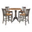 Doryan 4 - Person Solid Wood Solid Wood Top Pedestal Dining Set