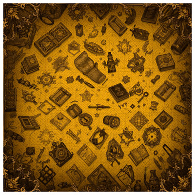 Tapis de bain Steampunk Collage Illustration