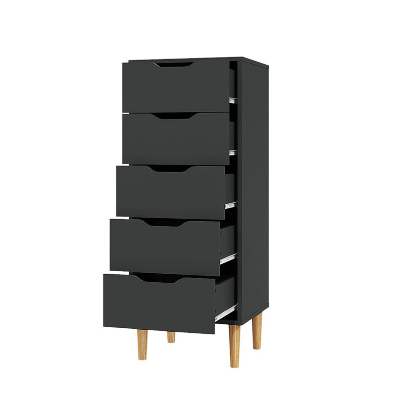 41.2cm W 5 - Drawer Chest of Drawers, Grey