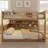 Full over Full Bunk Bed with Storage Shelf, Color-Changing Lights & Pegboard for Teens and Adults, Brown-1877179446-1877179445
