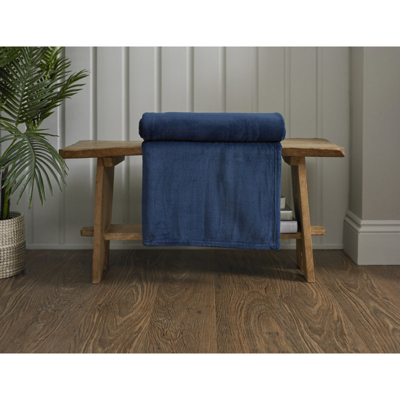 Snuggle Touch Supersoft Fleece Throw, Navy