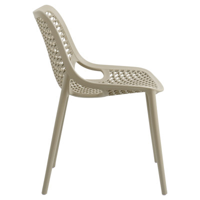 Chaise de salle à manger d'extérieur en osier toutes saisons