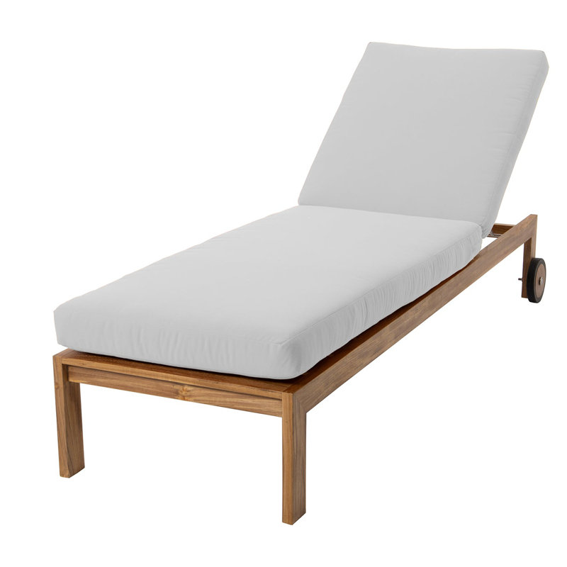 Venice Outdoor Teak Chaise Lounge, Natural