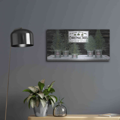 Galvanized Pots Christmas Trees II' by Cindy Jacobs, Metal Wall Art