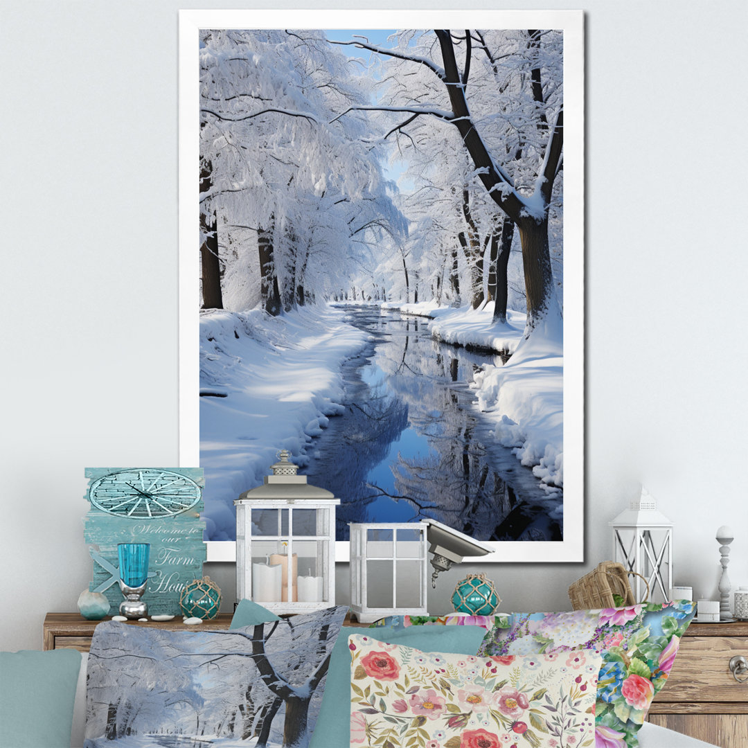 Winter Snowy Serenity II - Winter Landscape Wall Art Millwood Pines 