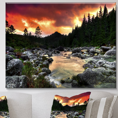 «Rocky Mountain River at Sunset», photographie