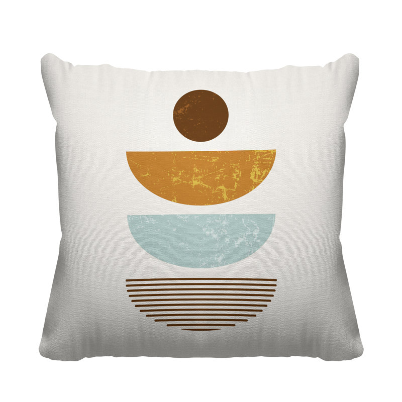 Coussin intérieur / extérieur Carmen Boho, L 19 po x H 19 po, Orange
