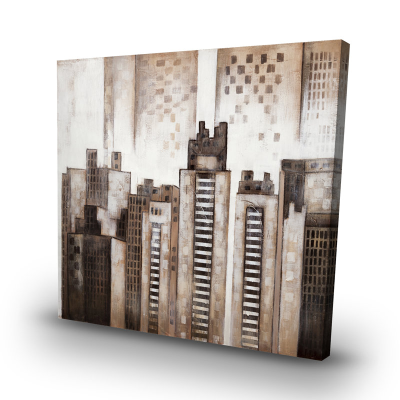 Square city - 32"x32" art on canvas
