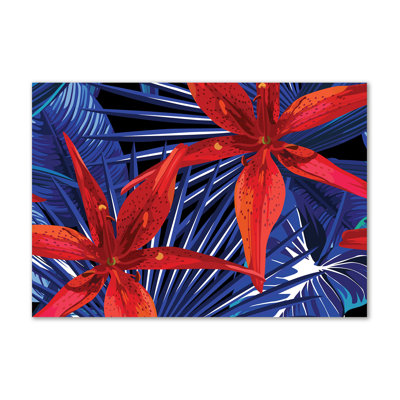 Tropical Flowers - Wrapped Canvas Print