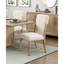 Magnifique table de salle à manger à finition naturelle 7 pièces avec chaises rembourrées beige-130191071