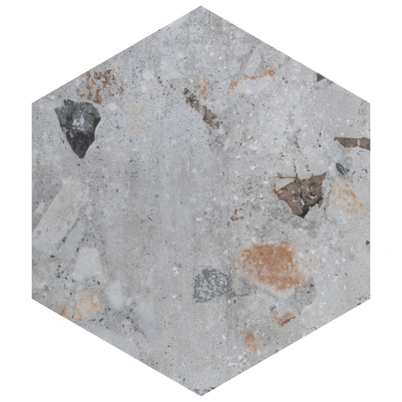 Recycle Hex 8.5" x 10" Porcelain Stone Look Wall & Floor Tile