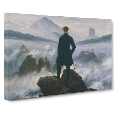 Wanderer Above The Sea Of Fog Vol.1 by Caspar David Friedrich - Wrapped Canvas Painting