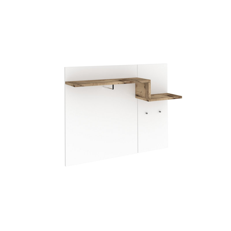 Bexlie Wall Coat Rack, Glossy White/Pear 