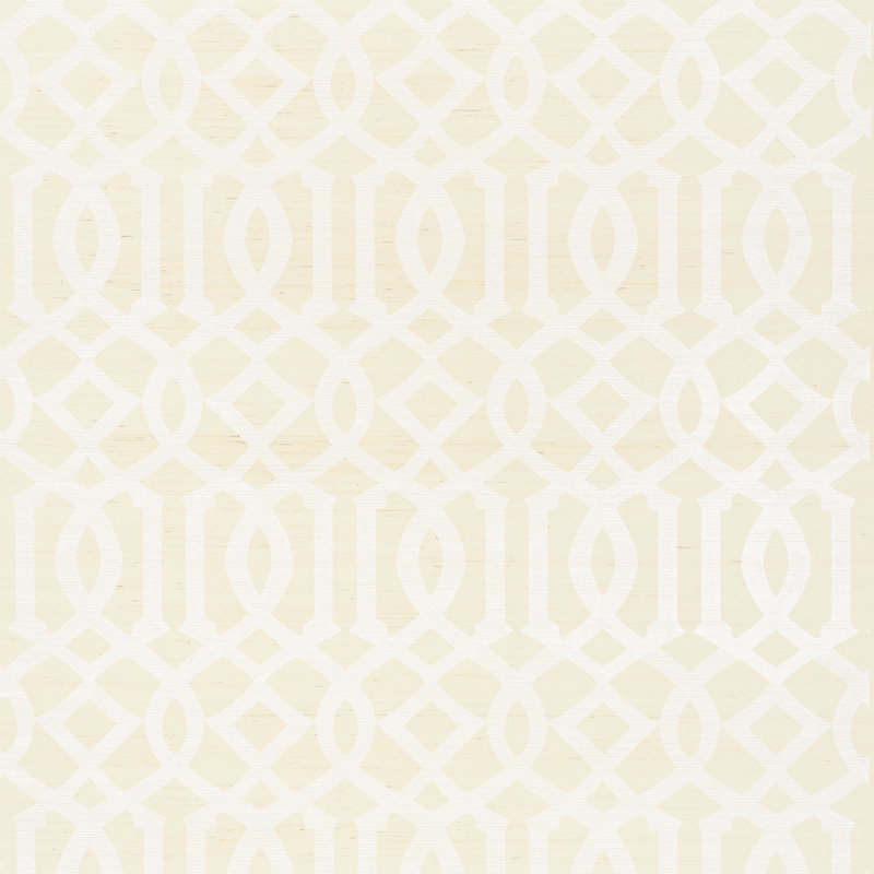 Imperial Trellis Sisal Wallpaper, Ivory