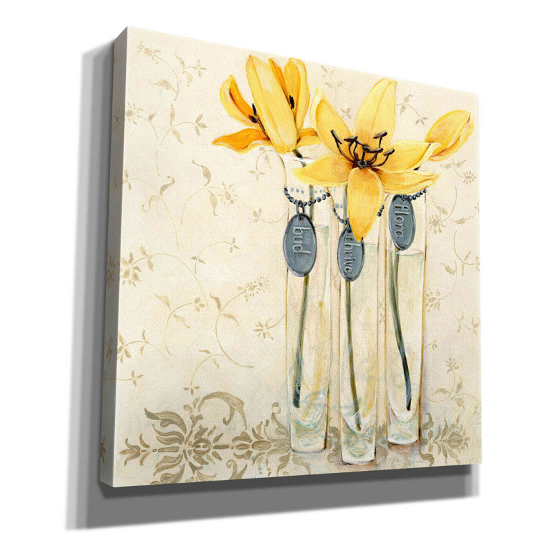 «Inspired Yellow» par Jadei, impression sur toile, H 12 po x l 12 po x P 0,75 po