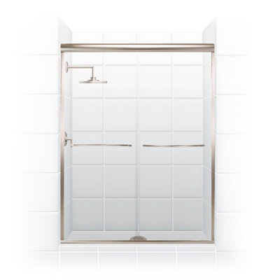 Paragon Series - W x 71'' H Bypass Door Frameless Shower Door with