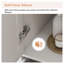 Meuble-lavabo de salle de bain de 152 cm (60 po) avec portes et tiroirs à fermeture amortie, en bois blanc