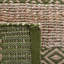 Tapis vert / naturel tissé à plat à motif géométrique Sottile-1681267909