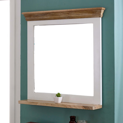 Charton Solid Wood Rectangle Wall Mirror
