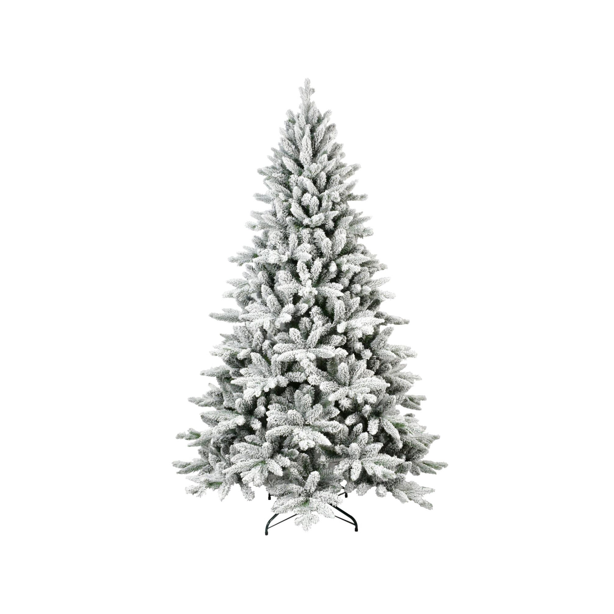 Enchanting Flocked Artificial Christmas Tree with Premium PE & PVC, 6'