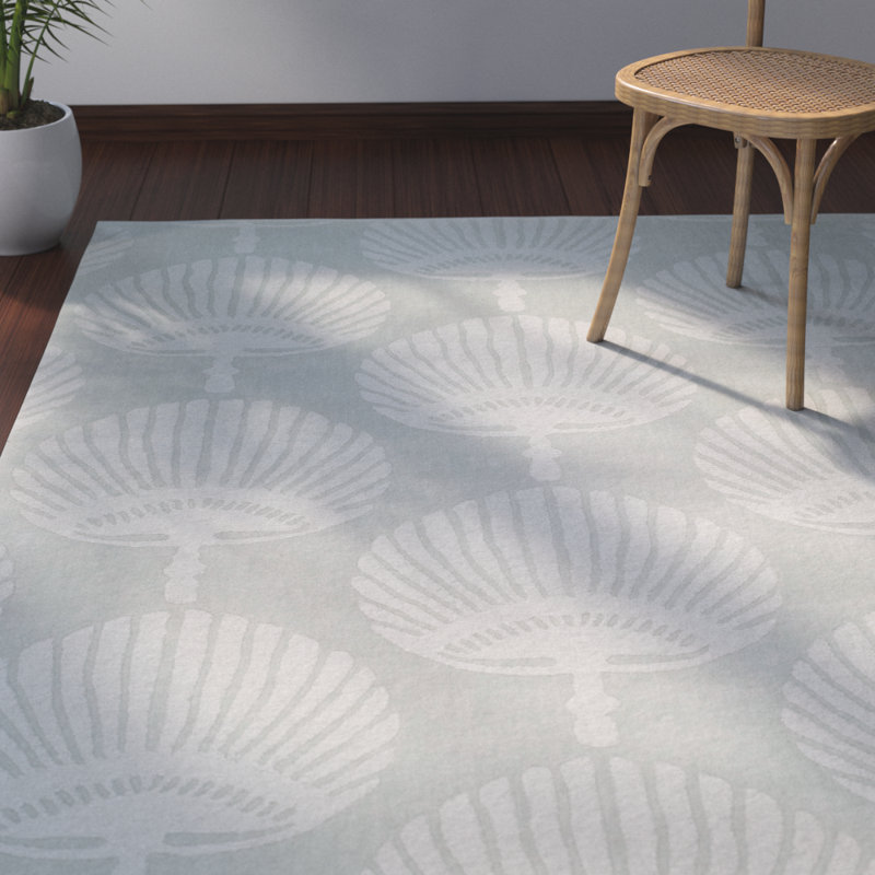 Tapis géométrique en laine tissé à la main Edgartown, Rectangle de 5 pi x 8 pi