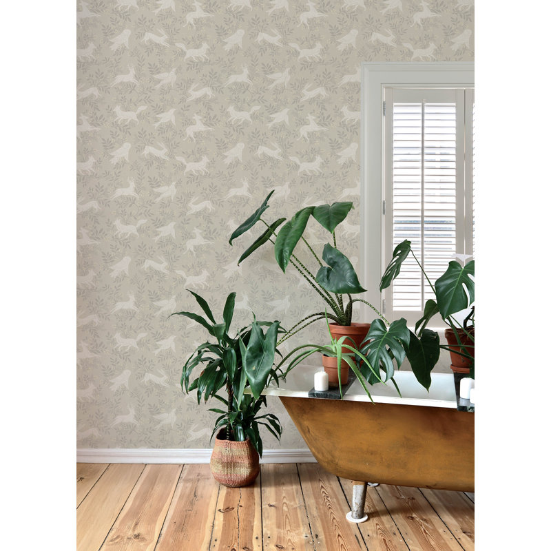 Papier peint Revustr Taupe, Beige