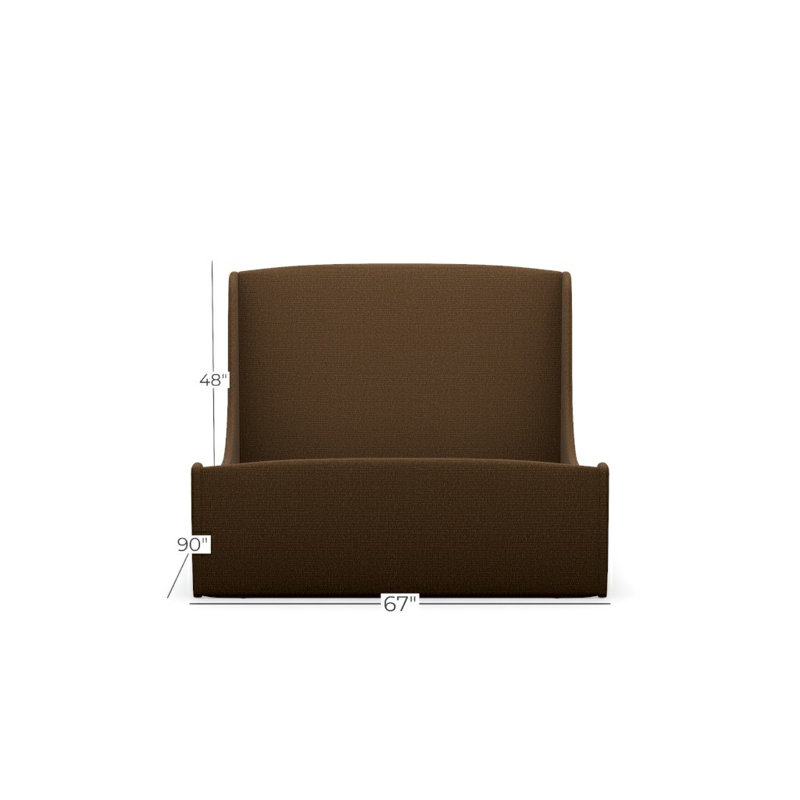 Swan Upholstered King Bed, Queen, Lotus 263310