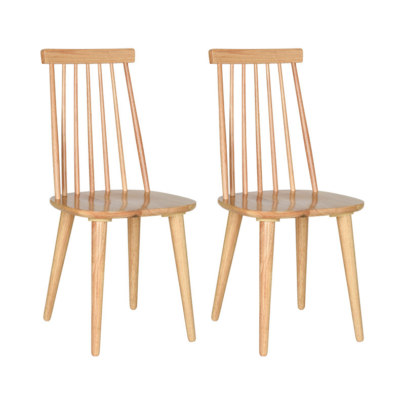 Arikara 44.96cm H Solid Wood Windsor Back Side Chair, Natural