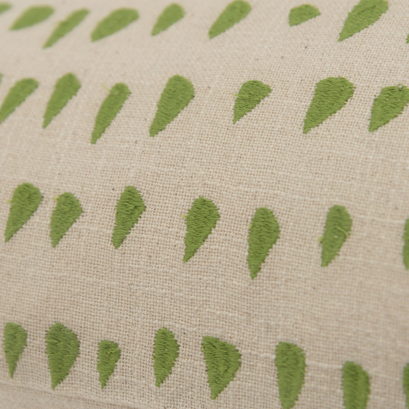 Coussin Fabray, Vert / Naturel