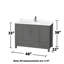 Sheffield 48" Freestanding Single Bathroom Vanity with Quartz Top-302123045-302166061