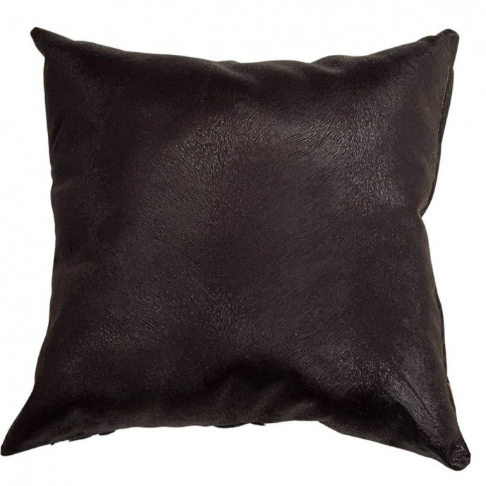 Coussin décoratif en velours, Motif floral blanc / noir, 20 po x 20 po