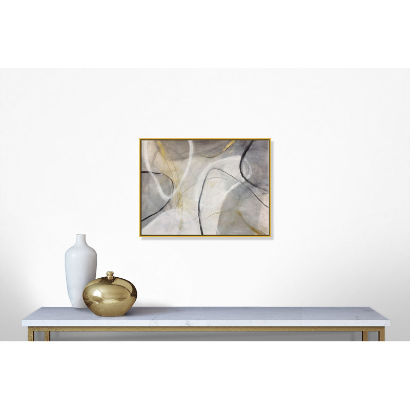 Lucid Shapes - reproduction d'art sur toile, H 30 po x l 40 po x P 2 po, Or