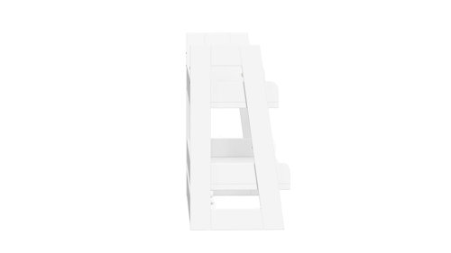 RiverRidge Home Amery 2-Tier Ladder Wall Shelf with Hooks, White