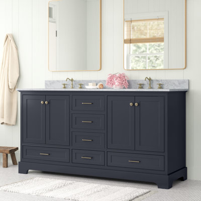 Larosa 72"" Double Bathroom Vanity Set -  Lark Manorâ¢, KBC-NC72GYCARR